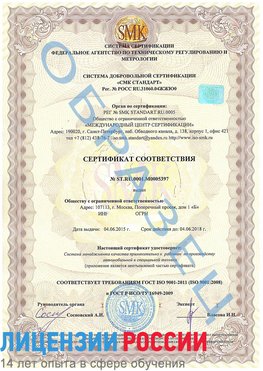 Образец сертификата соответствия Волоколамск Сертификат ISO/TS 16949
